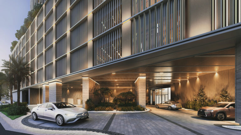 One River Point エントランス外観