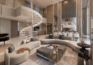 G.A.T.O TOWER　リビングルームの内装