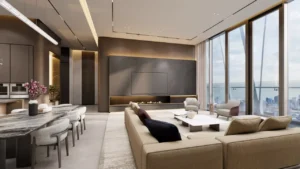 G.A.T.O TOWER　リビングルームの内装