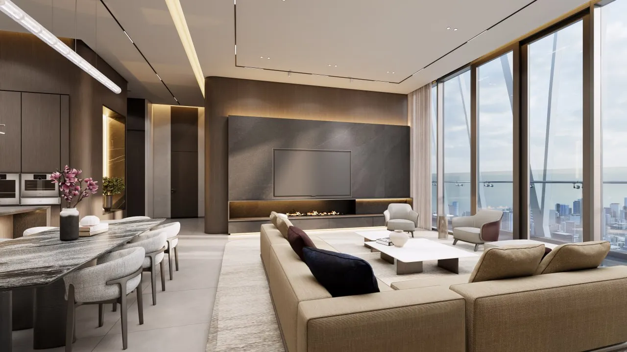 G.A.T.O TOWER　リビングルームの内装