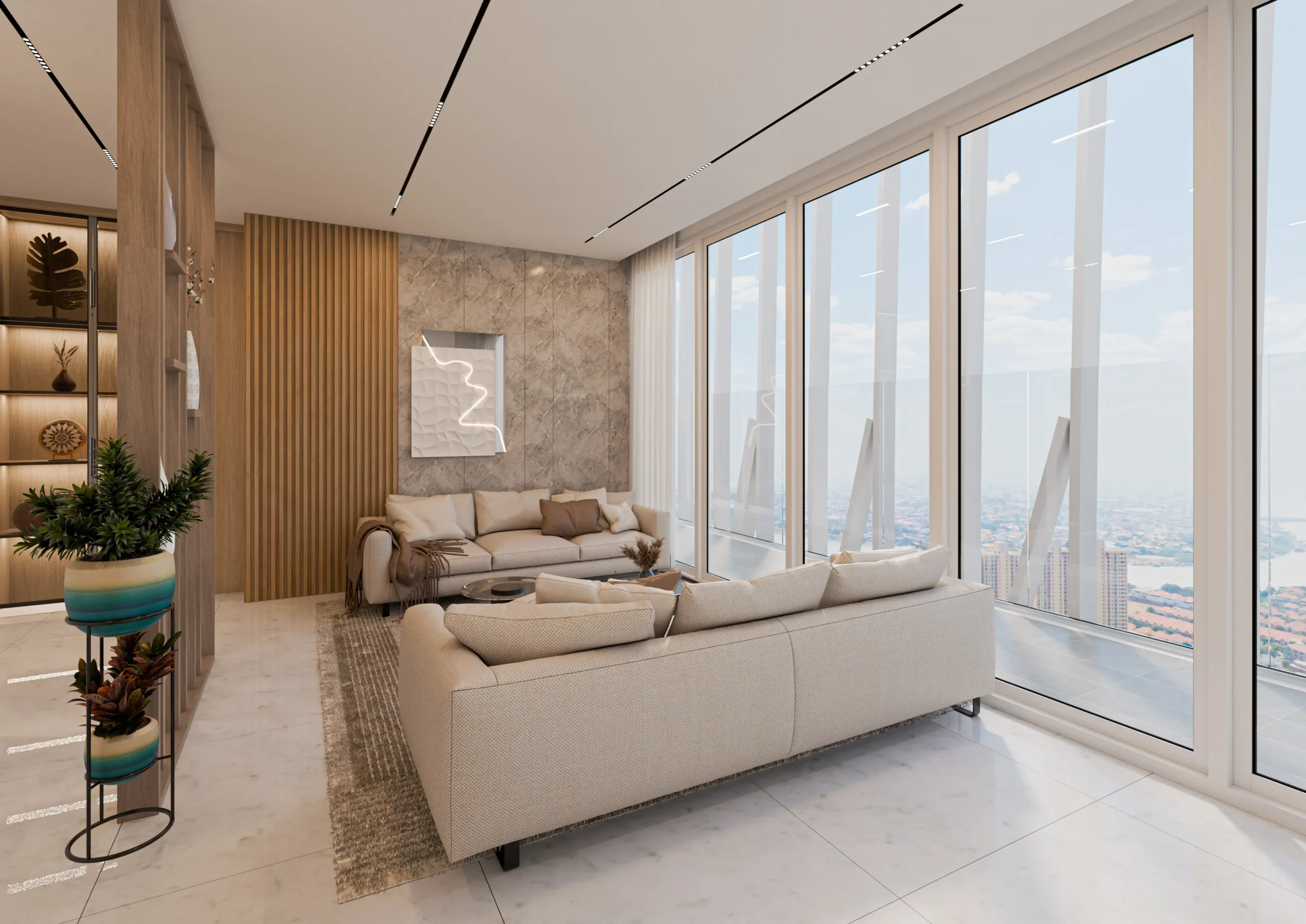 G.A.T.O TOWER　リビングルームの内装