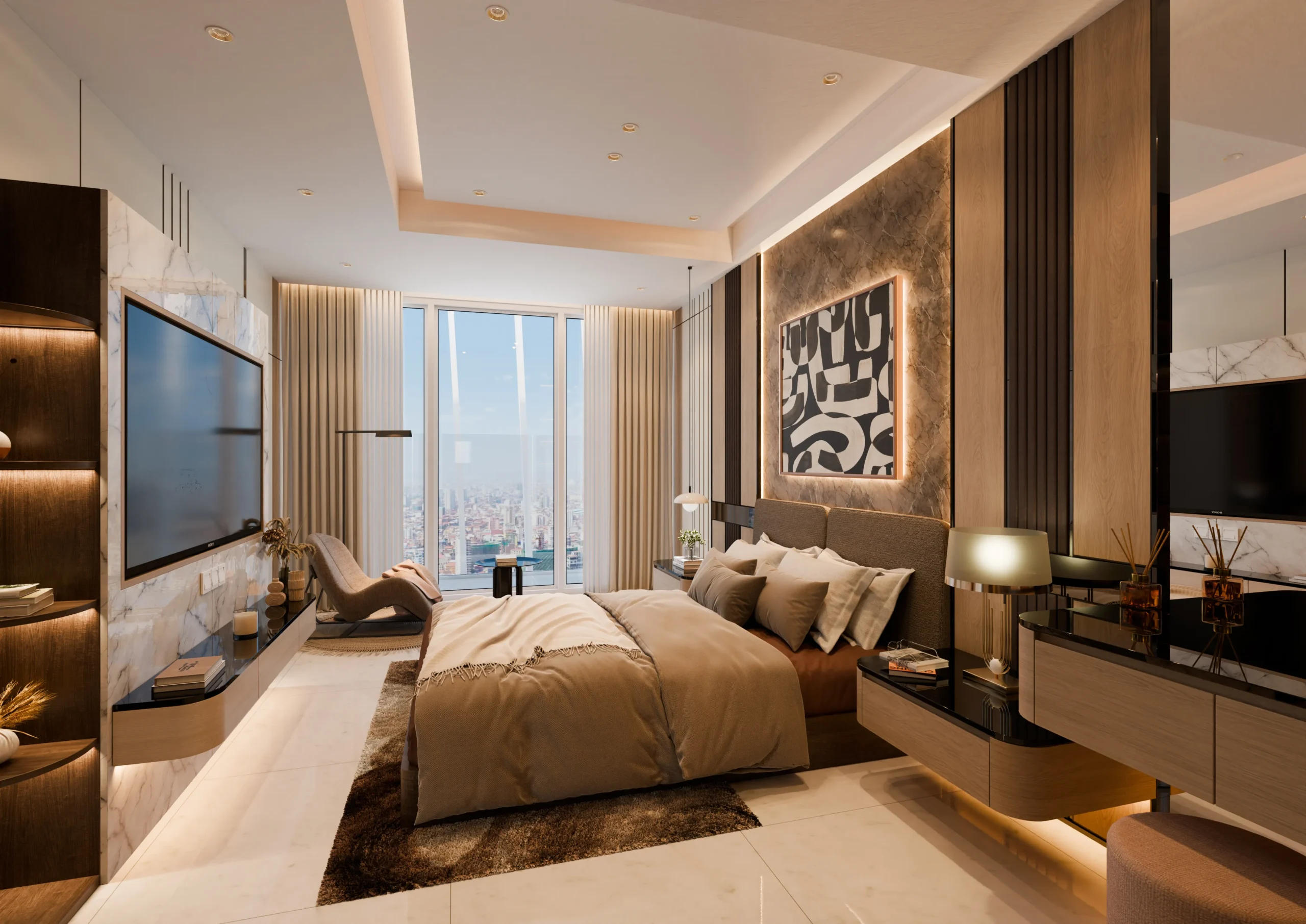 G.A.T.O TOWER　ベッドルームの内装