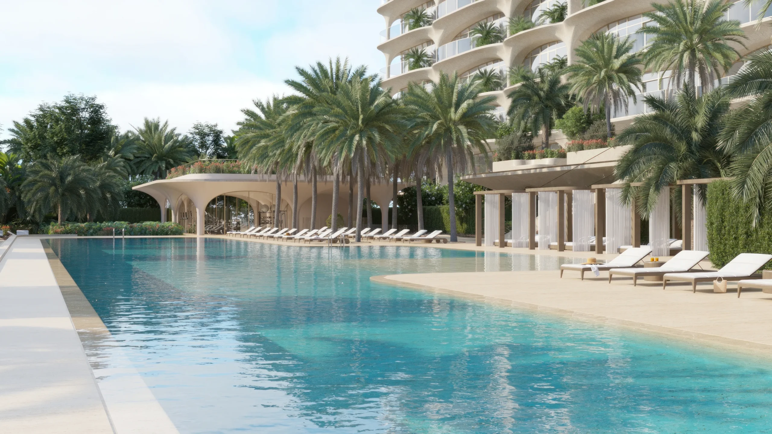 Ocean House プールの外観