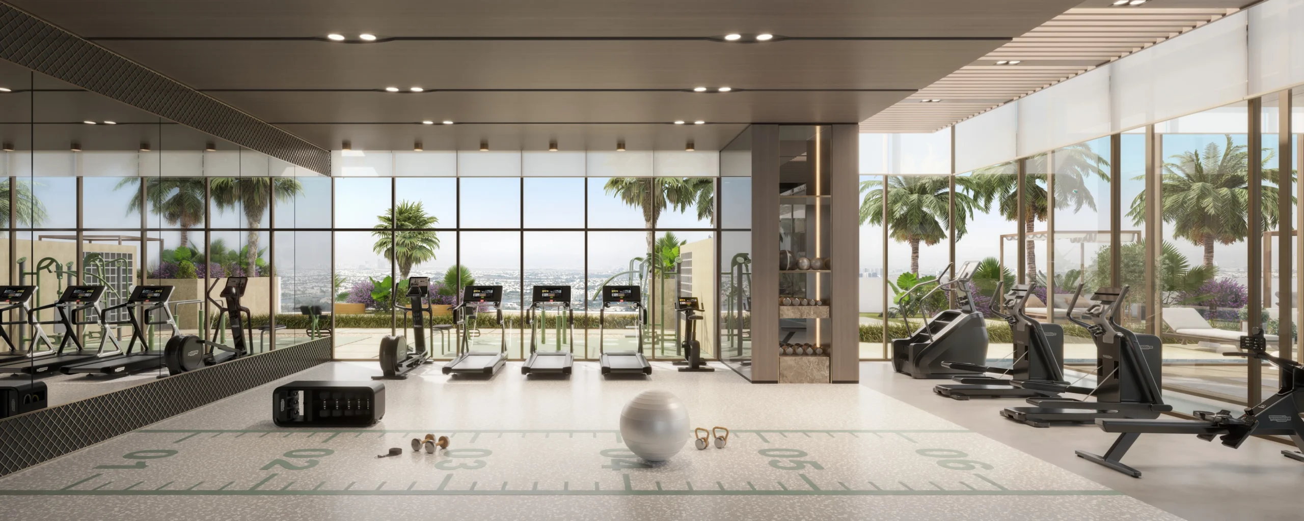 Riverton House ジムの内装