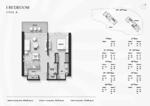 Soto Grande １ベッドルームの間取り