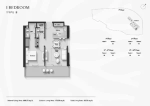 Soto Grande １ベッドルームの間取り