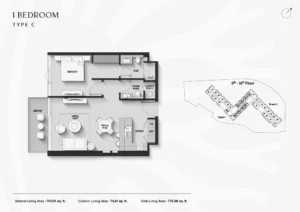 Soto Grande １ベッドルームの間取り