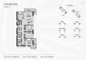 Soto Grande 3ベッドルームの間取り