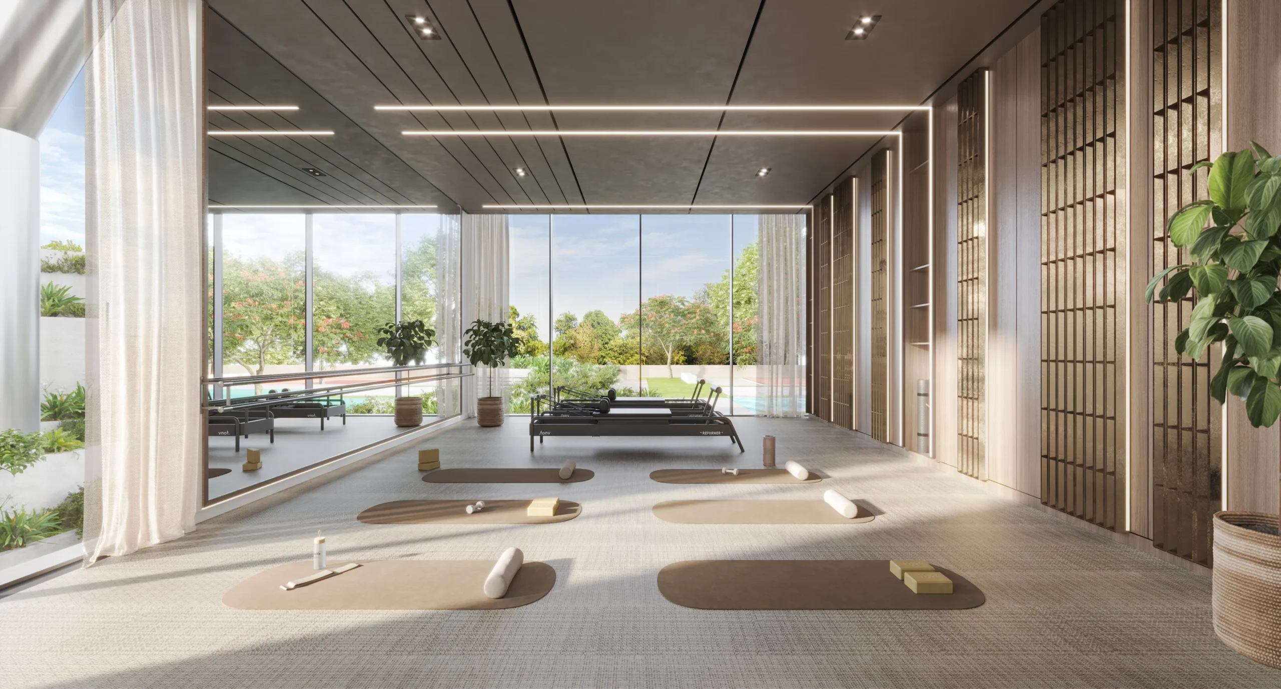 Soto Grande ヨガスタジオの内装