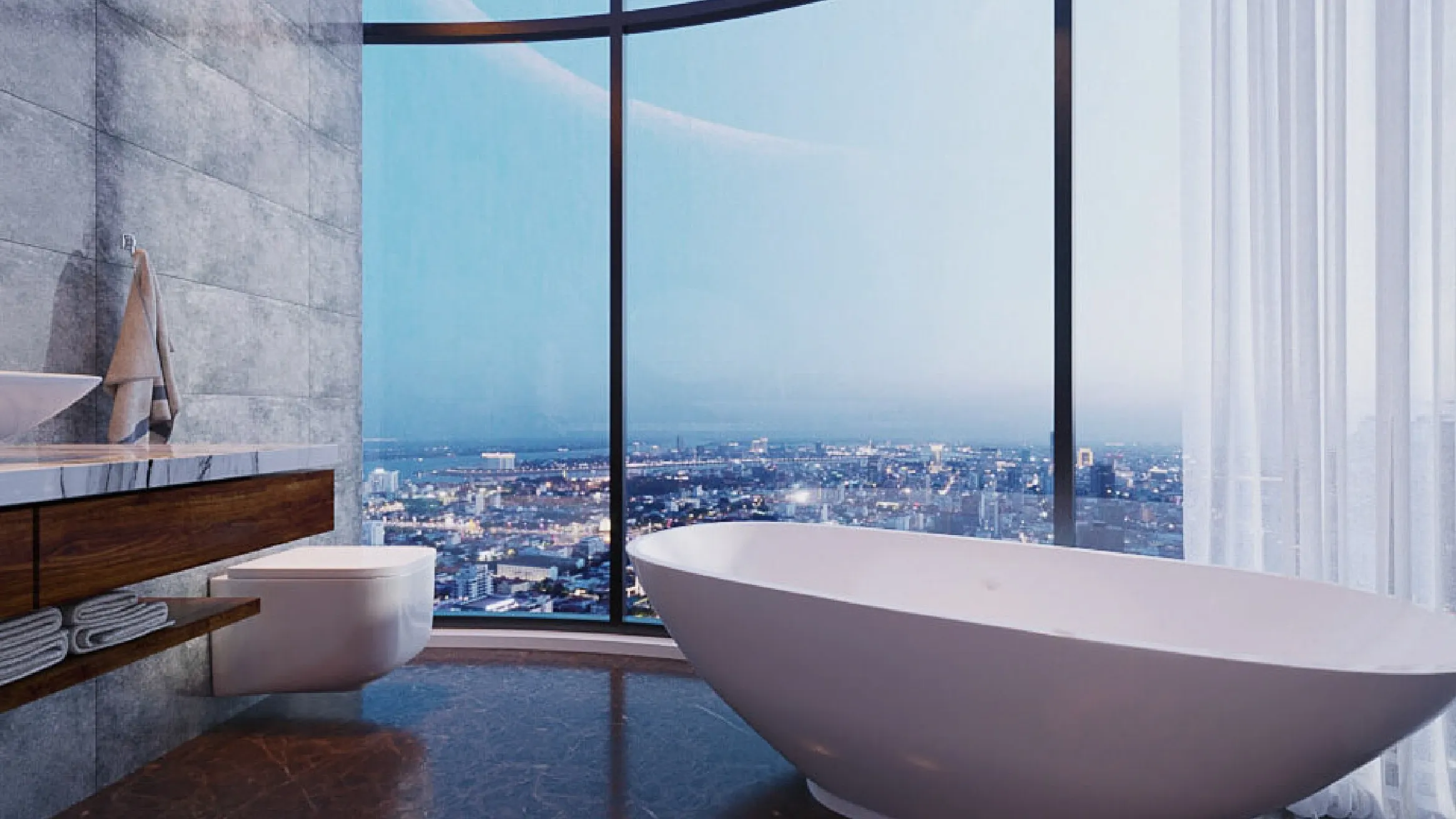 Le Conde Bkk1 バスルームの内装