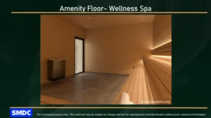 Jade Residences サウナの内装