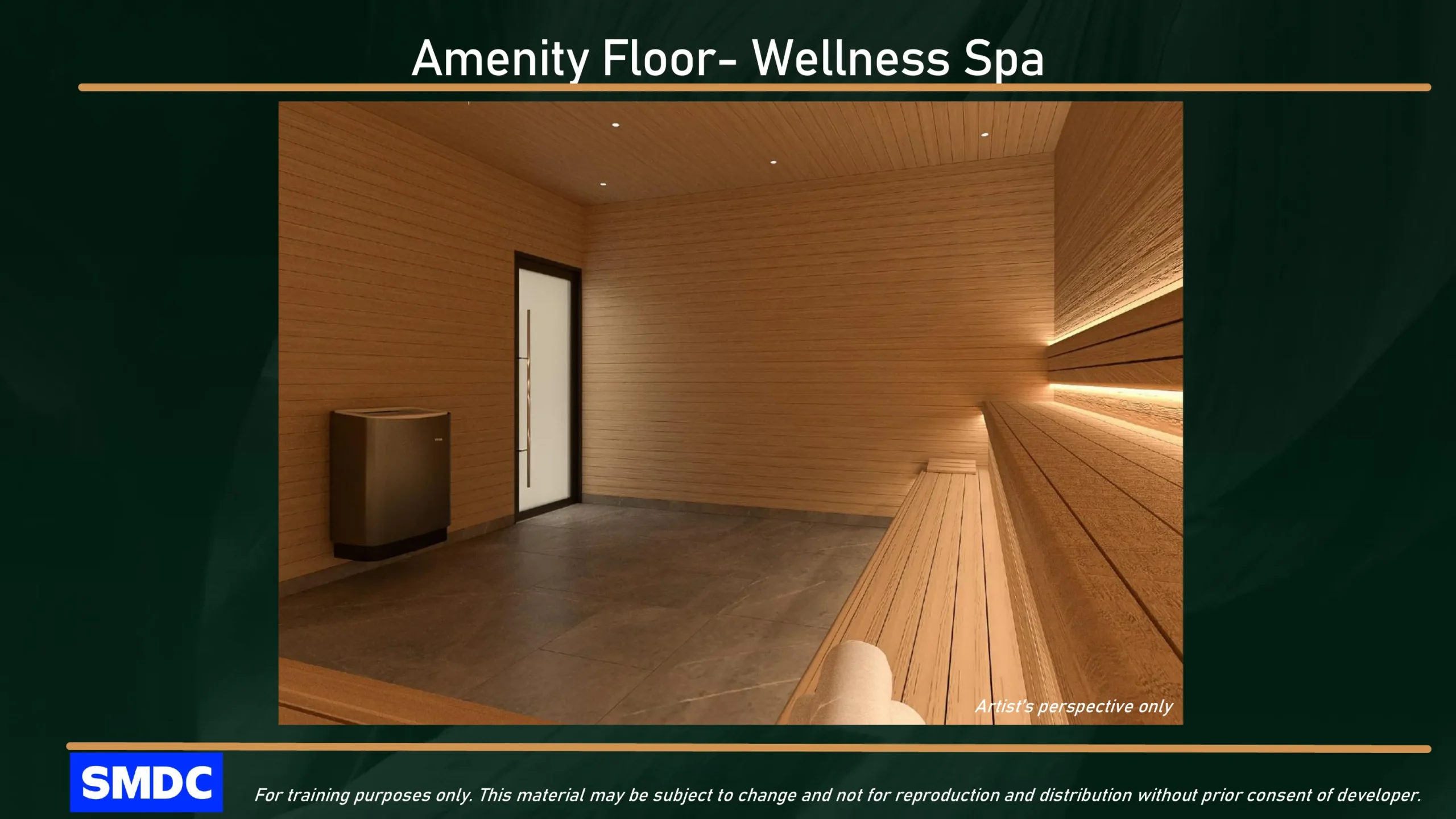 Jade Residences サウナの内装