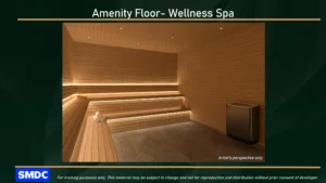 Jade Residences サウナの内装