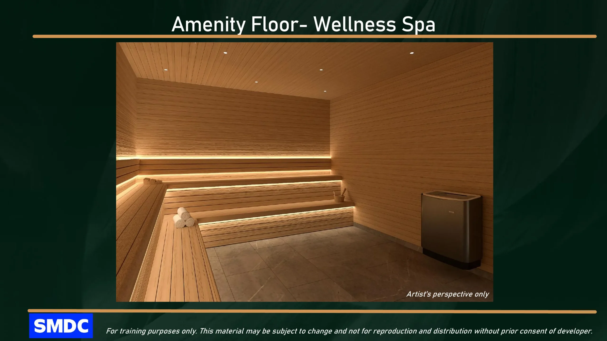 Jade Residences サウナの内装