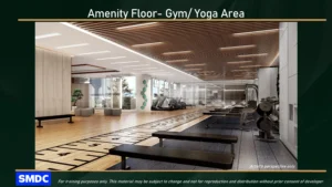 Jade Residences ジムの内装