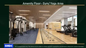 Jade Residences ジムの内装