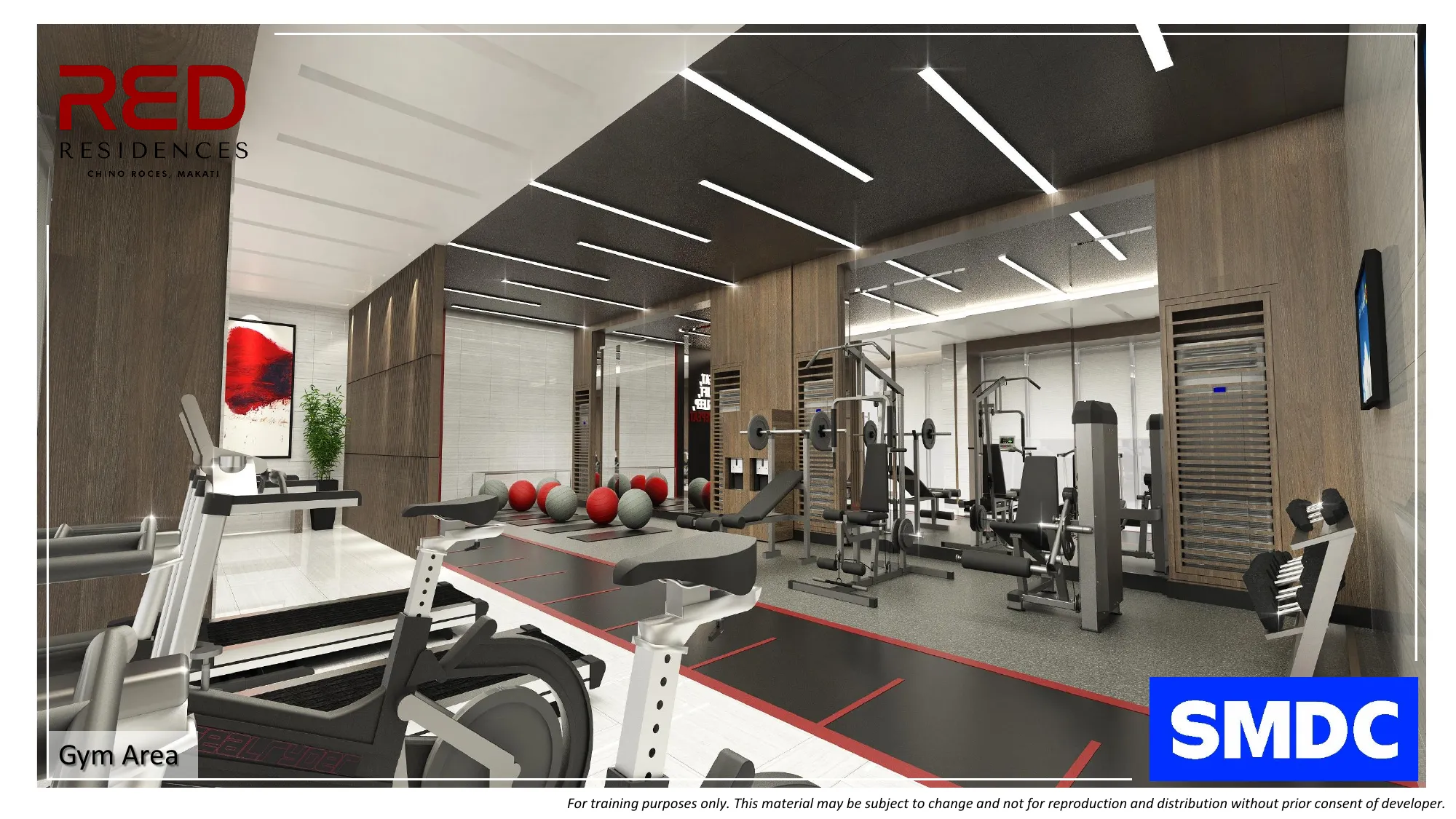 Red Residences ジムの内装